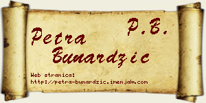 Petra Bunardžić vizit kartica